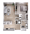1BR 1BA (738 SF)